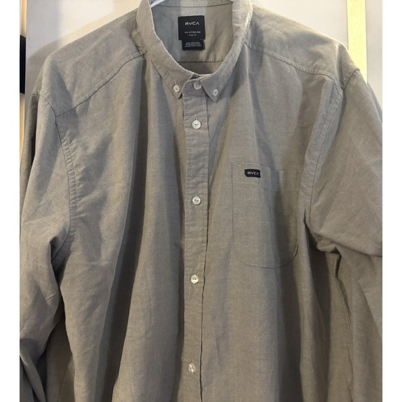 RVCA Other - RVCA Men's XXL Slim Fit Button Down Shirt Gray Long Sleeve Casual Skate